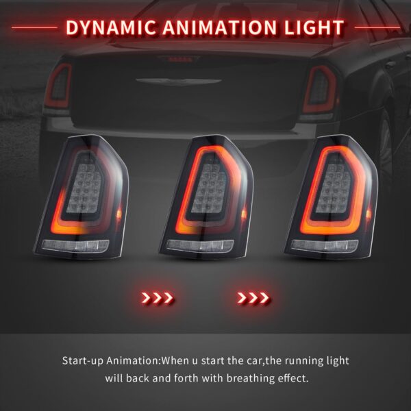 Tail Lights Red For 2011-2014 Chrysler 300 W/Startup Animation - Image 15