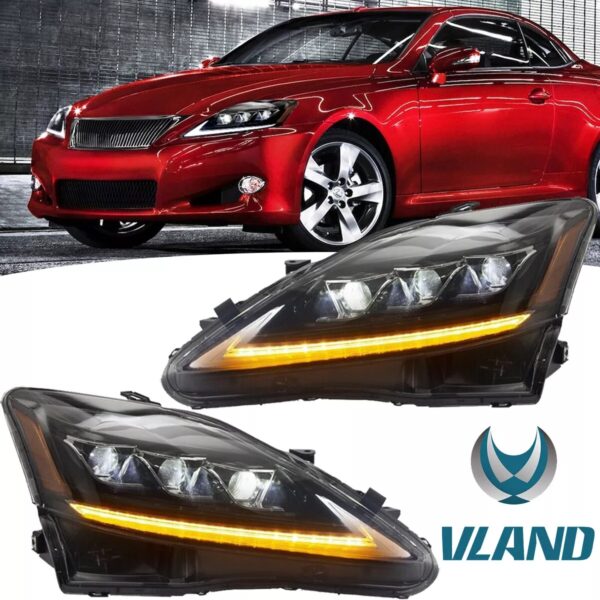 Headlights for 2006-2012 Lexus IS250 I250C IS350 IS350C IS220d ISF - Image 8