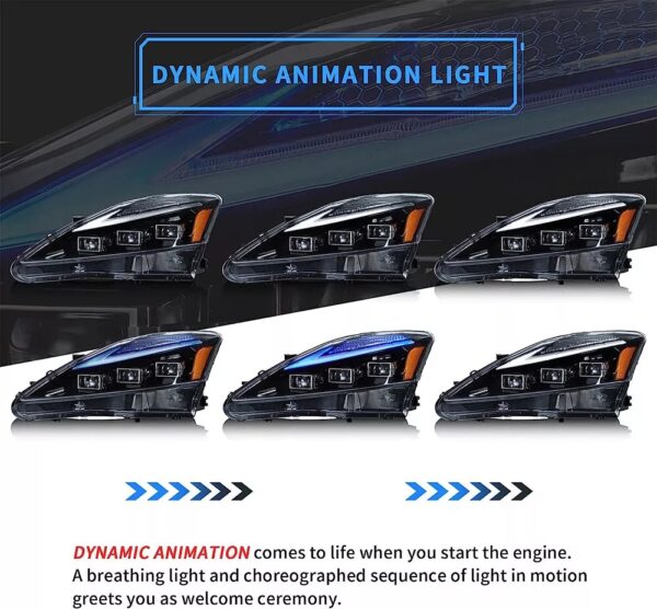 Clear Headlights For 2006 - 2013 Lexus IS250  IS350 ISF - Image 13