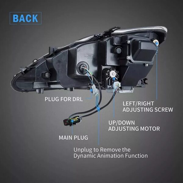 Clear Headlights For 2006 - 2013 Lexus IS250  IS350 ISF - Image 8