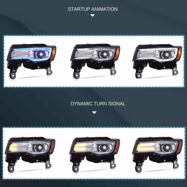 Head lights For Jeep Grand Cherokee 2014 - 2022 - Image 12