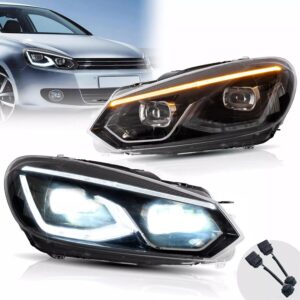 Headlights For 2008 - 2013 Volkswagen Golf 6 MK6