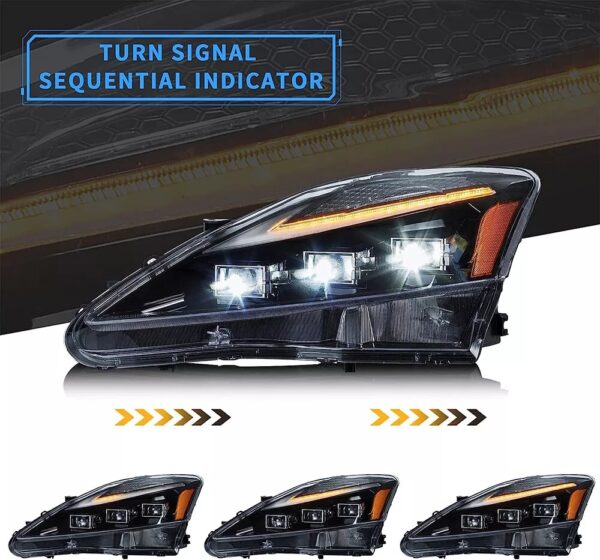 Clear Headlights For 2006 - 2013 Lexus IS250  IS350 ISF - Image 12