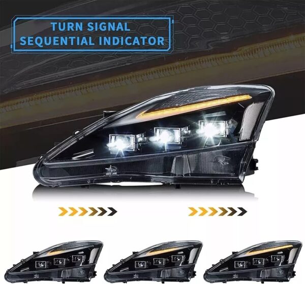 Clear Headlights For 2006 - 2013 Lexus IS250  IS350 ISF - Image 10
