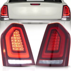 Tail Lights Red For 2011-2014 Chrysler 300 W/Startup Animation
