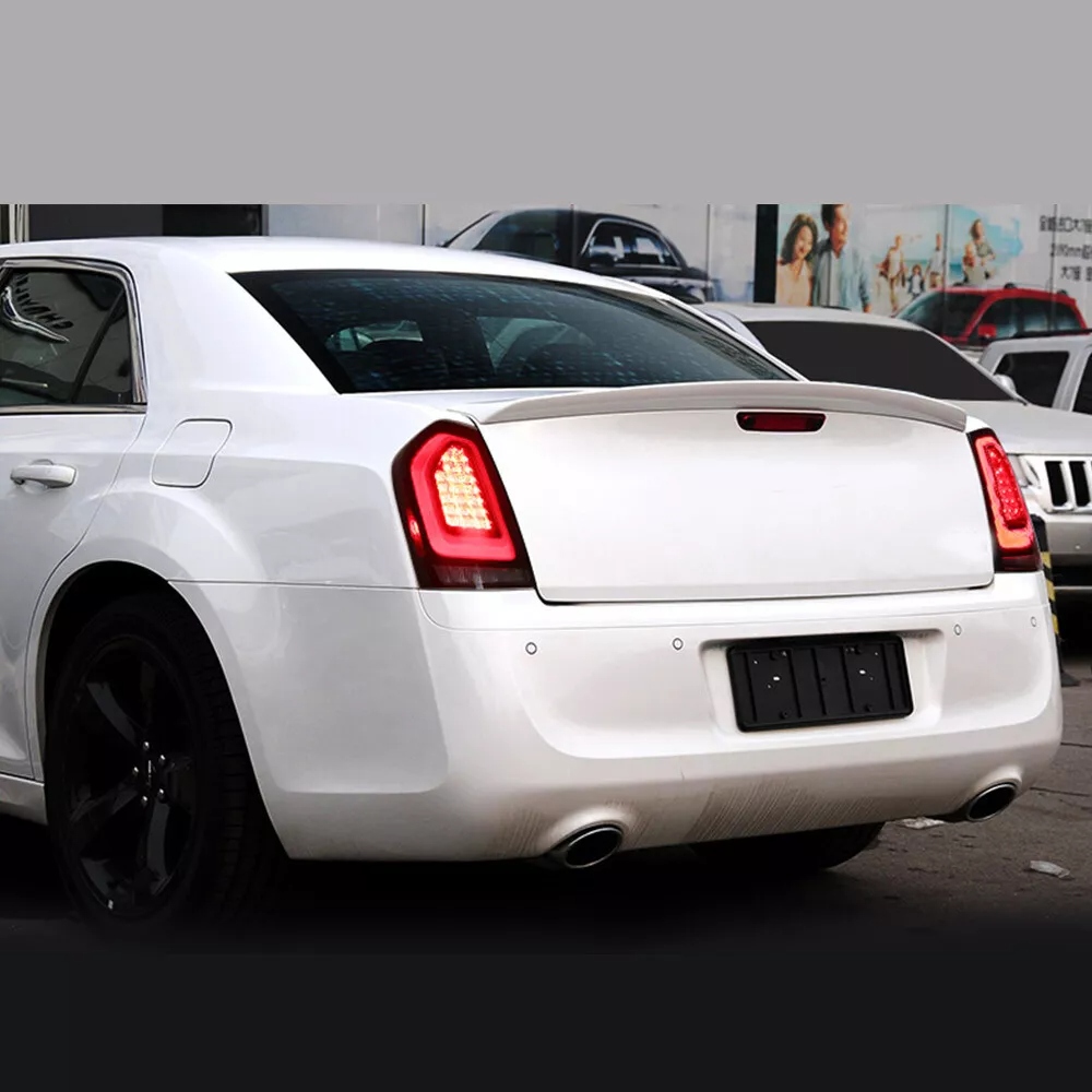 VLAND Full LED Taillights For 2011-2014 Chrysler 300 - Black Housing With Animation