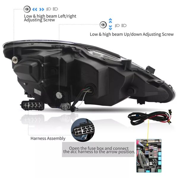 Headlights for 2006-2012 Lexus IS250 I250C IS350 IS350C IS220d ISF - Image 7