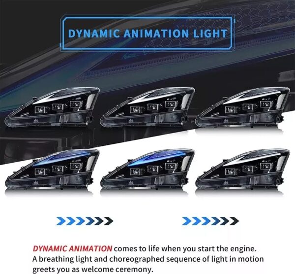 Clear Headlights For 2006 - 2013 Lexus IS250  IS350 ISF - Image 3