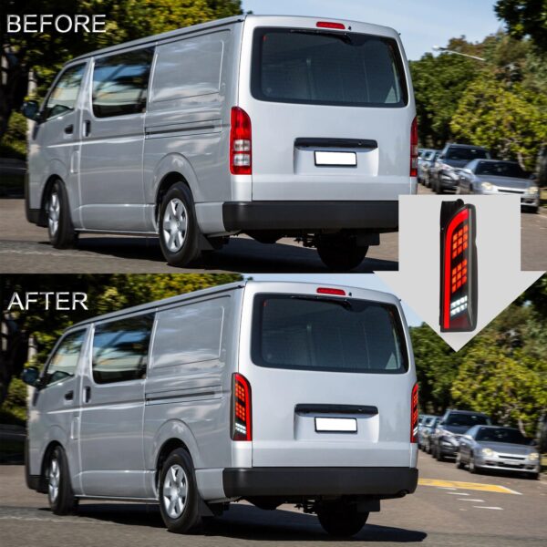 Tail Lights SMOKED For Toyota Hiace 2005 - 2018 - Image 7