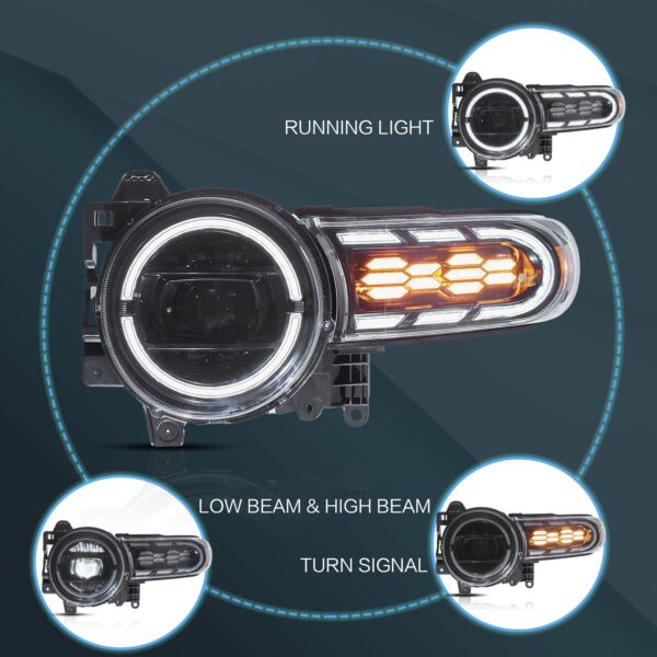 Headlights For Toyota FJ CRUISER 2007 - 2017 - Image 8