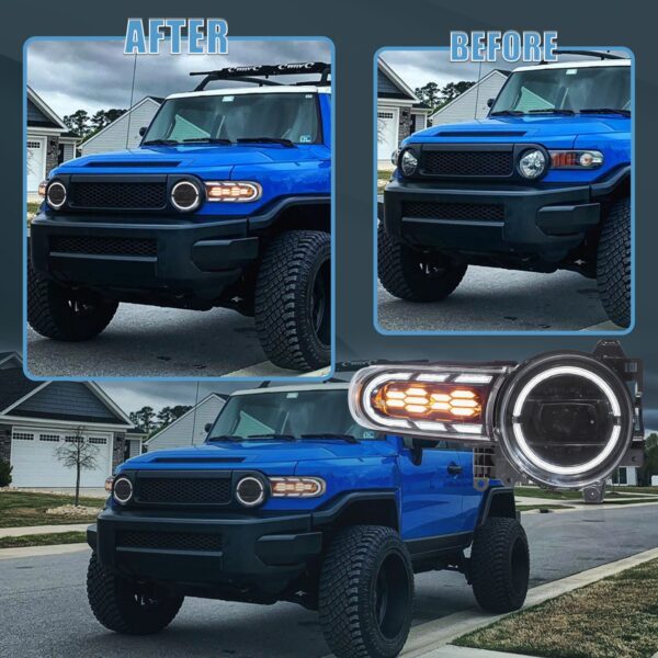 Headlights For Toyota FJ CRUISER 2007 - 2017 - Image 4