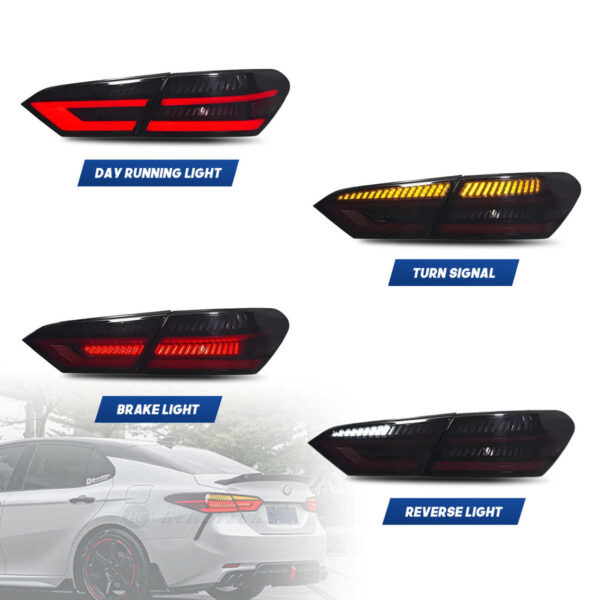 LED Taillights for Toyota Camry 2018-2024 Car DRL Start up Animation - Image 2