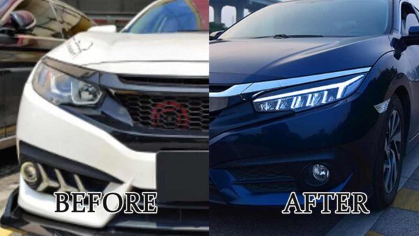 Headlights for Honda Civic 2016-2021 10th Gen with DRL Animation Lighting System - Image 6
