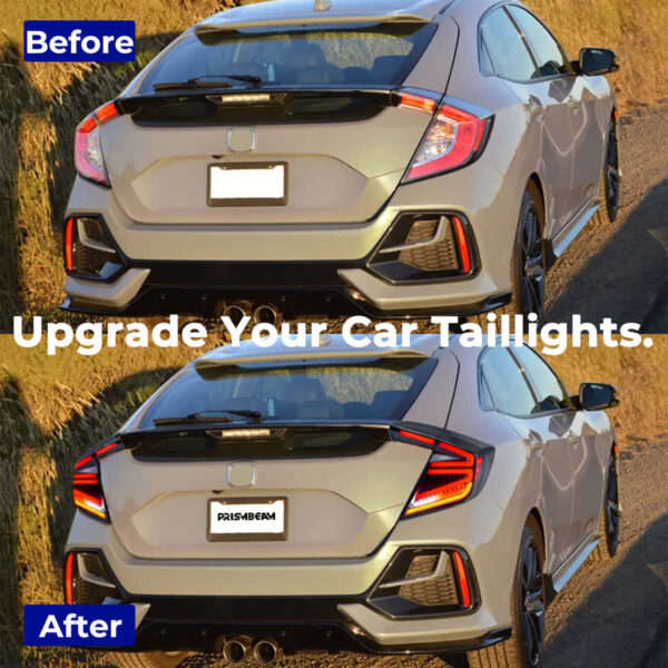 Spoiler light for Honda Civic Hatchback 2020 Rear Wing Lifting Tail Spoiler with LED Lamp - Image 2