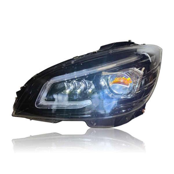 Headlights for Mercedes Benz C Class W204 Plug and Play Halogen Upgrade 08-11 GT Style Front Lamp - Image 4