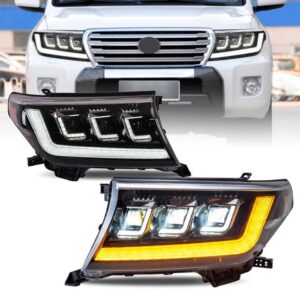 Headlights for Toyota Land Cruiser LC200 2007-2015 Plug and Play WITH Start up Animation