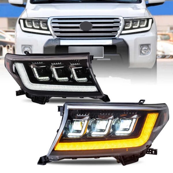 Headlights for Toyota Land Cruiser LC200 2007-2015 Plug and Play WITH Start up Animation