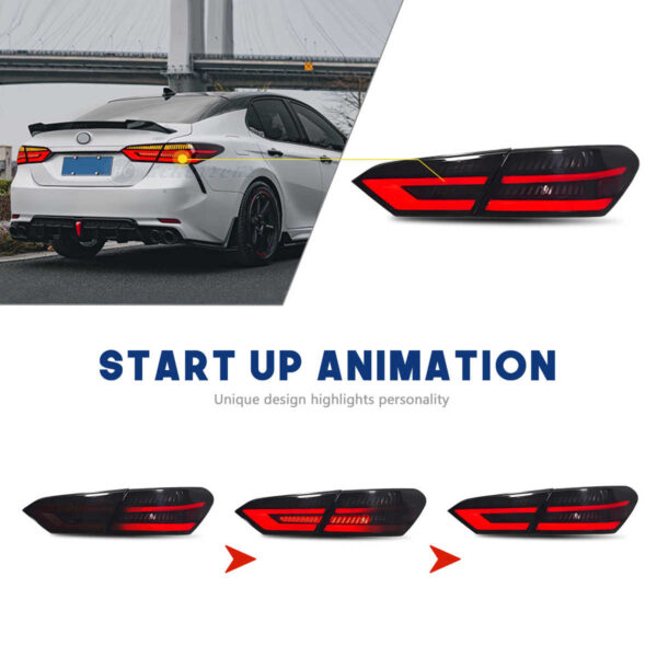 LED Taillights for Toyota Camry 2018-2024 Car DRL Start up Animation - Image 3