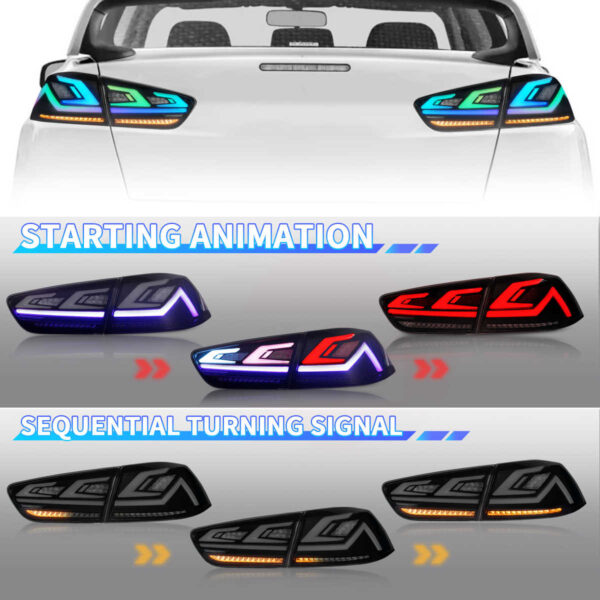 Tail Lights For Mitsubishi Lancer 2008 - 2020 With Dynamic Animation - Image 8