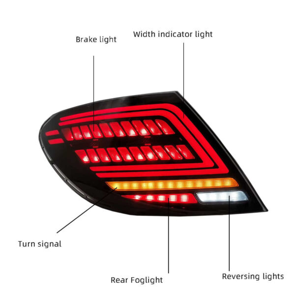 Led Tail Lights Rear Lamp for Mercedes Benz W204 2007-2014 - Image 5