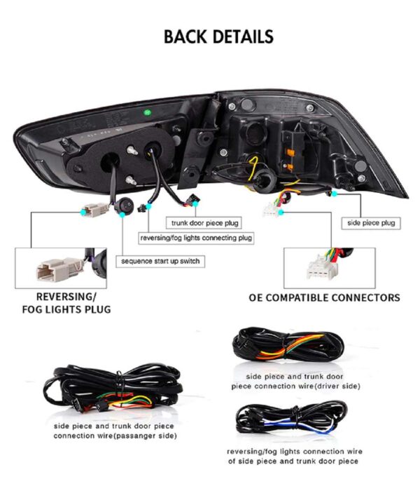 Tail Lights For Mitsubishi Lancer 2008 - 2020 With Dynamic Animation - Image 7