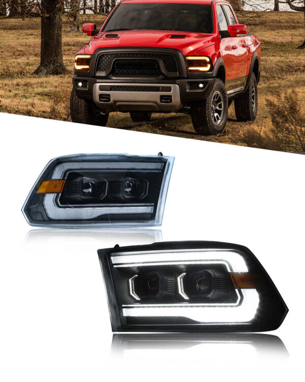 Headlights for Dodge Ram1500 2500 2009-2018