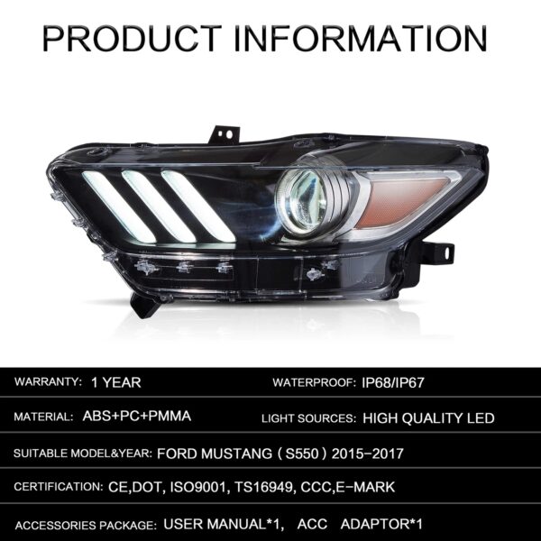 Ford Mustang Headlights 2015-2017 - Image 11